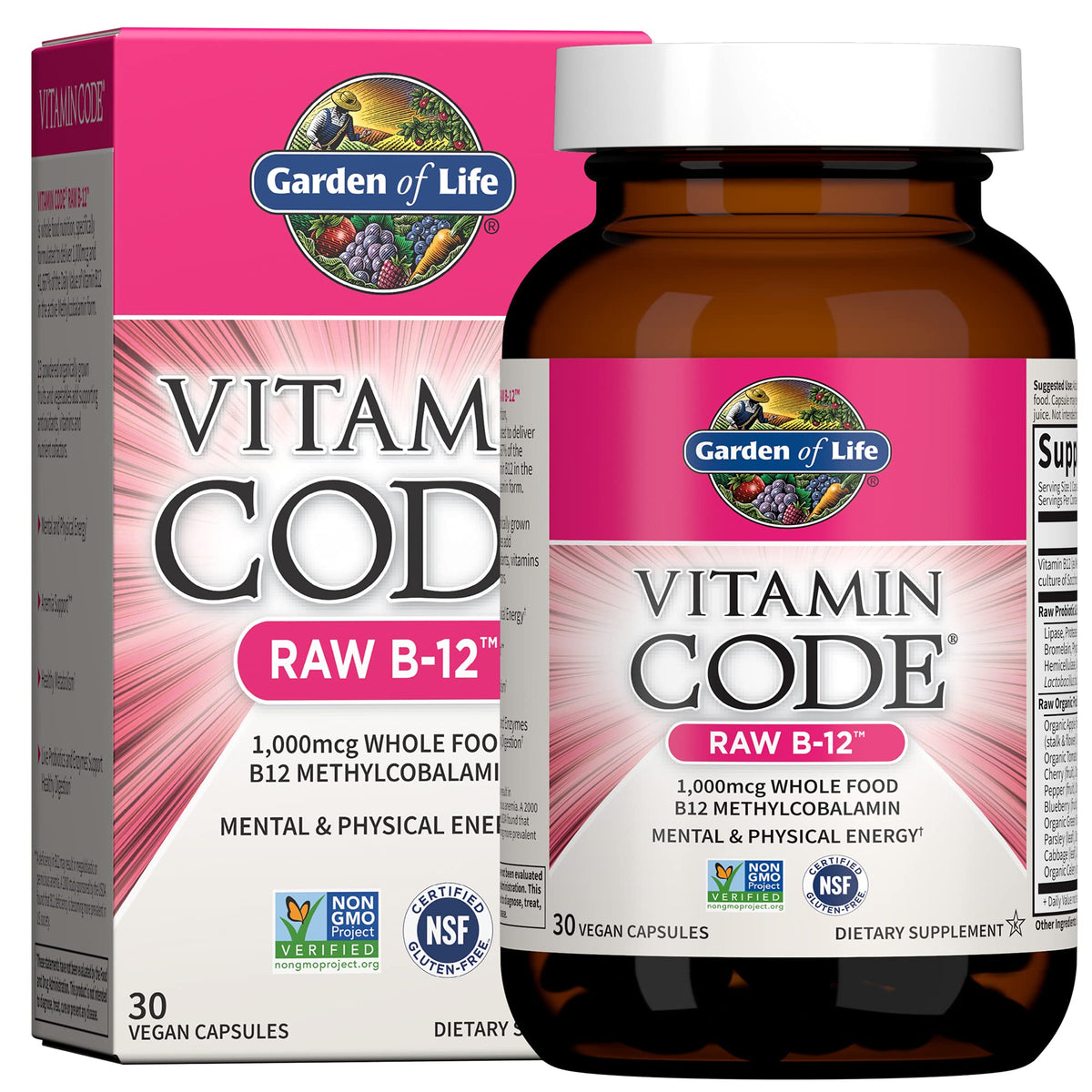 Vegan B-12 Methylcobalamin 30 Capsules F7005