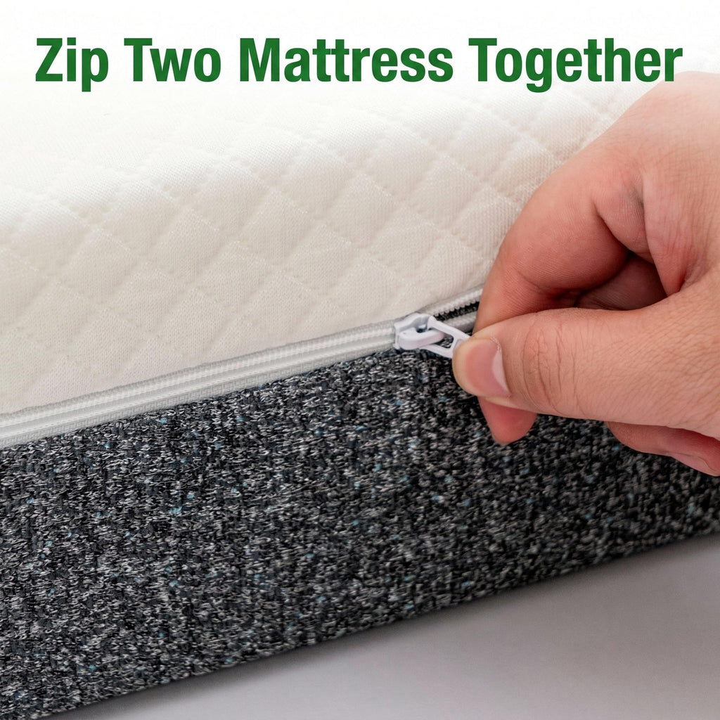 Twin Folding Bed with 5" Memory Foam Mattress P203