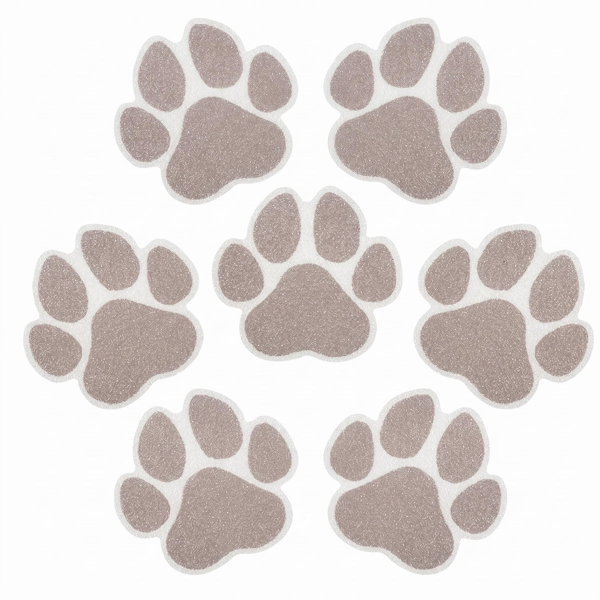Grey Checkered Dog Paw Non Slip Stickers M909284