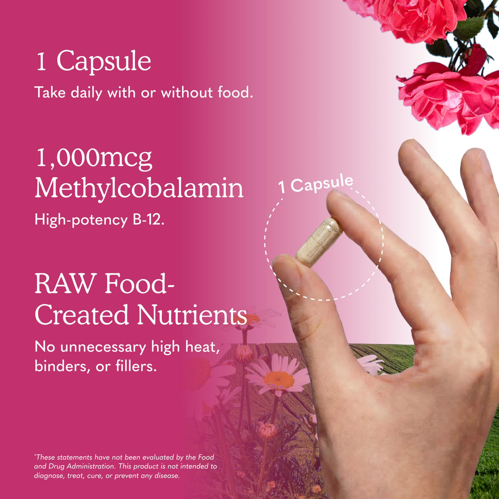 Vegan B-12 Methylcobalamin 30 Capsules F7005