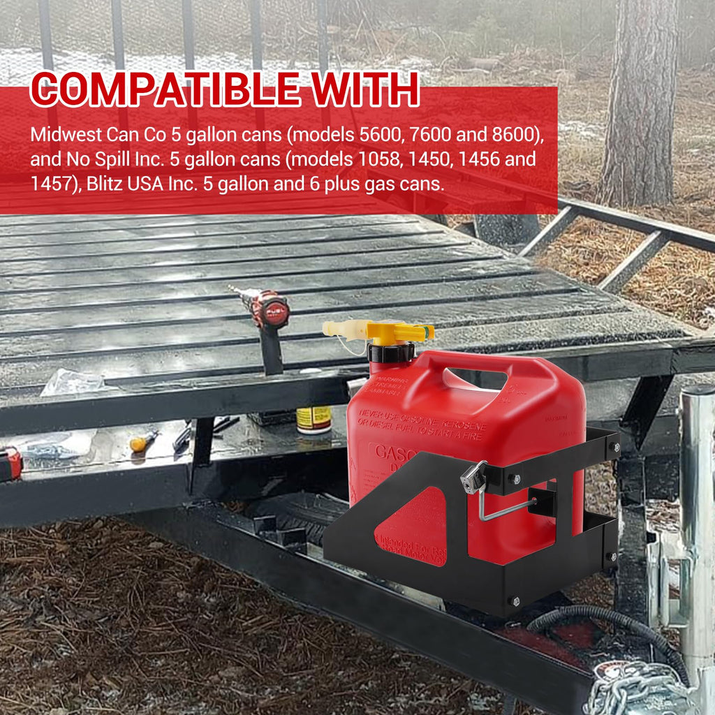5 Gallon Trailer Gas Can Holder Rack J979