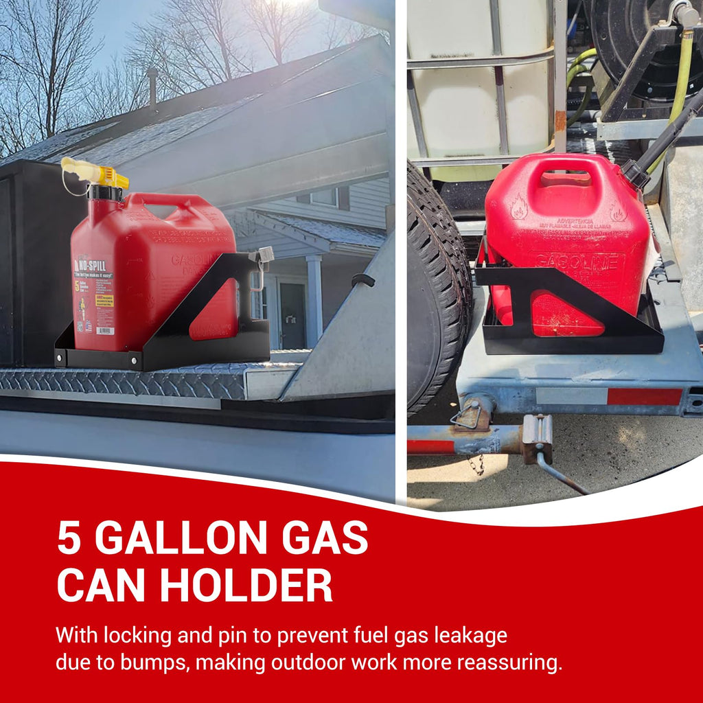 5 Gallon Trailer Gas Can Holder Rack J979
