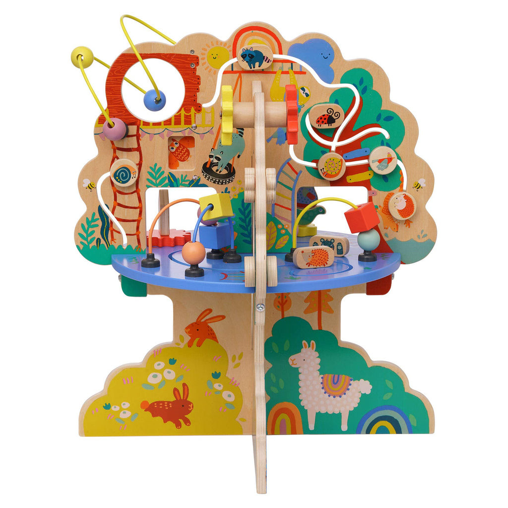 Wooden Toddler Activity Center with Bead Runs N6570