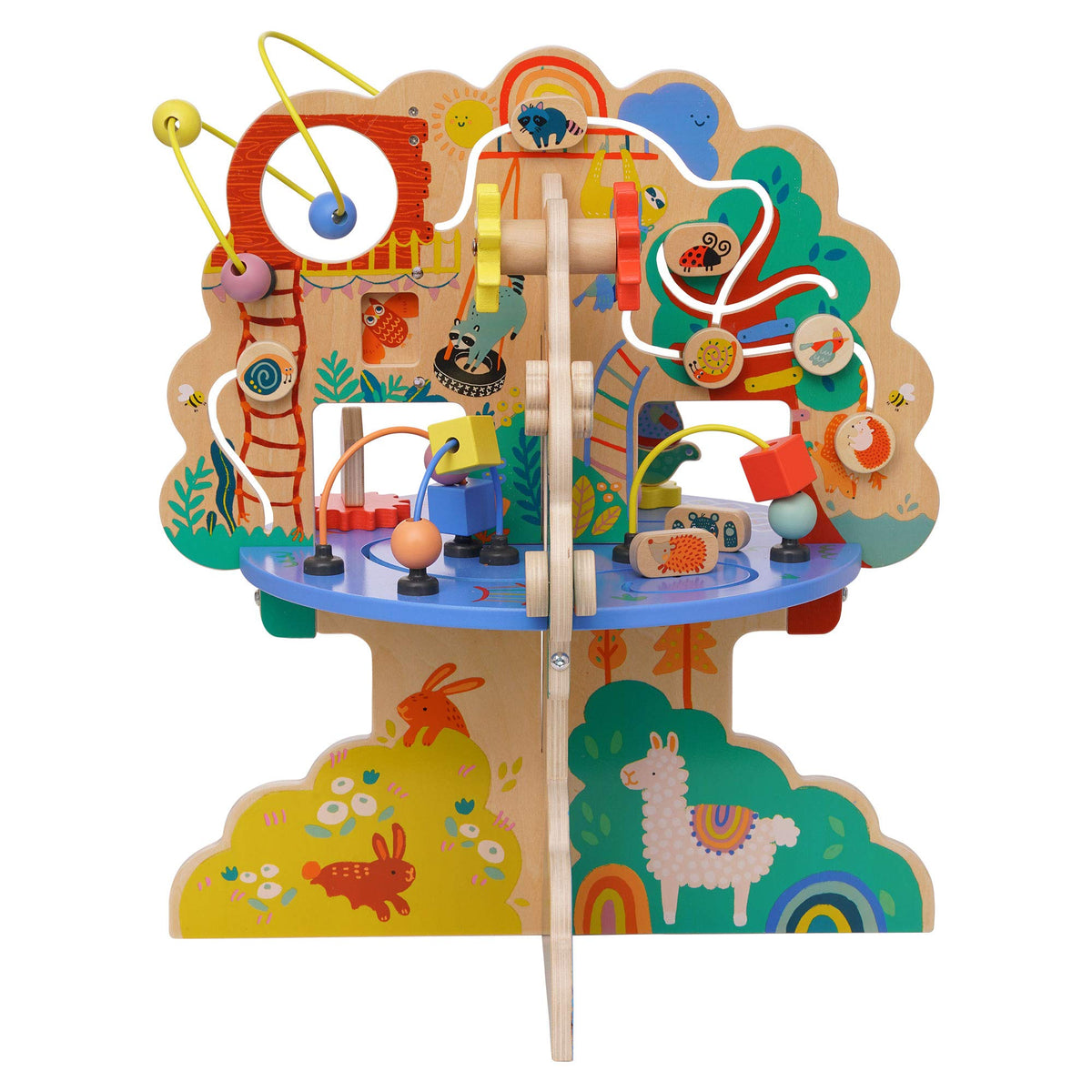 Wooden Toddler Activity Center with Bead Runs N6570