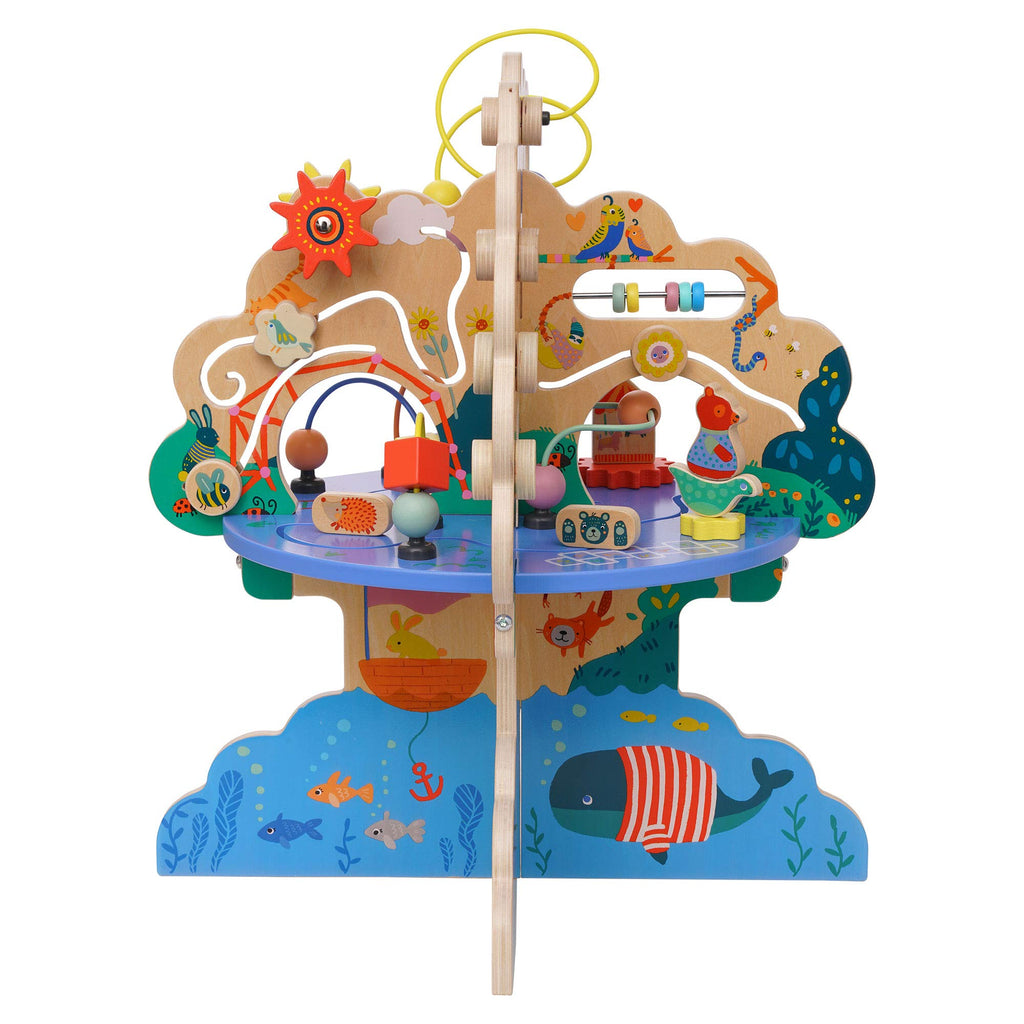 Wooden Toddler Activity Center with Bead Runs N6570