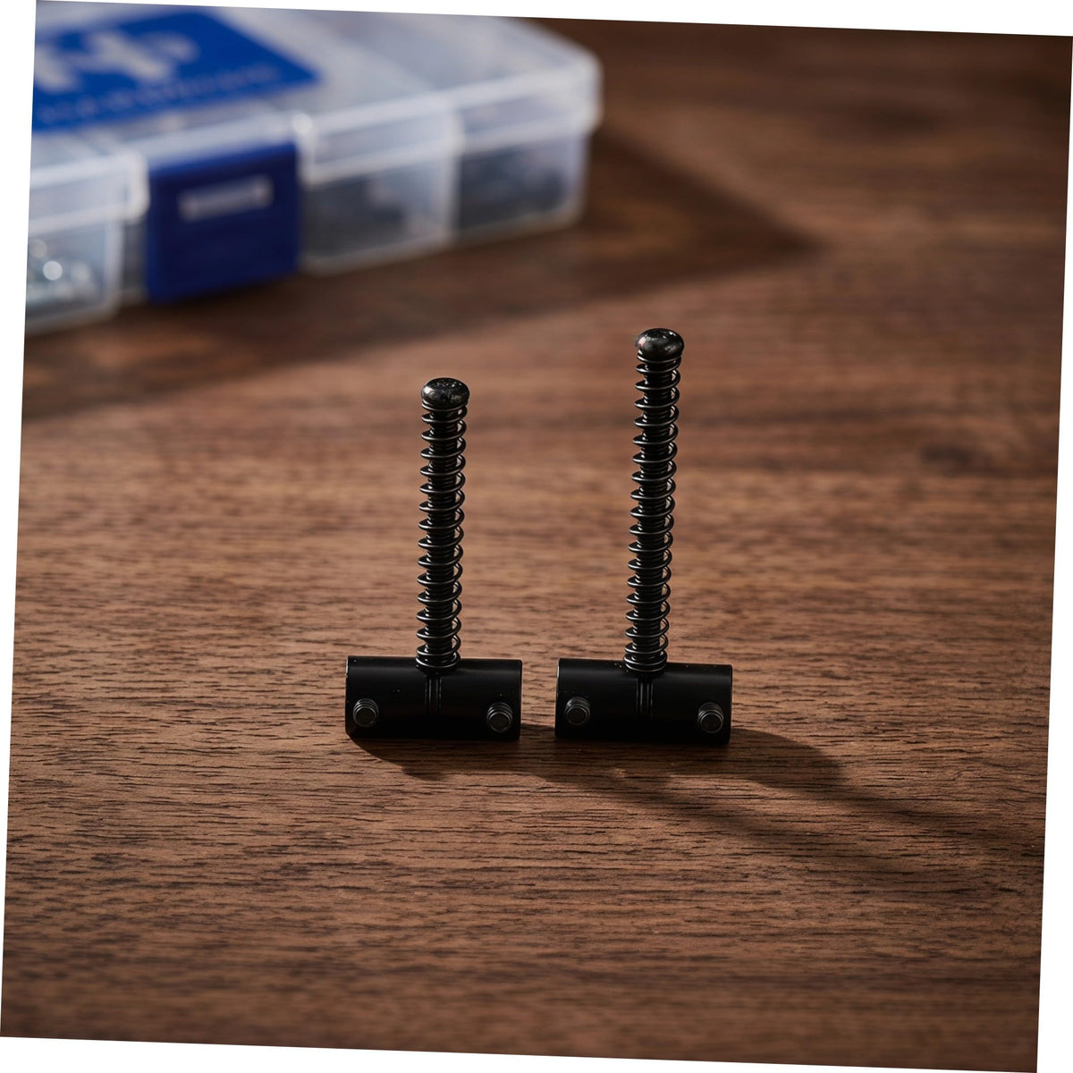 Metal Bass Guitar Bridge Saddles, 4-string, 2 Sets Black M5709