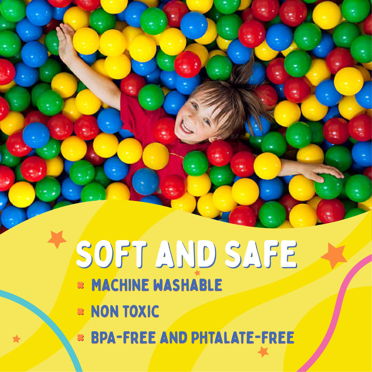 200 Count Plastic Ball Pit Balls S563