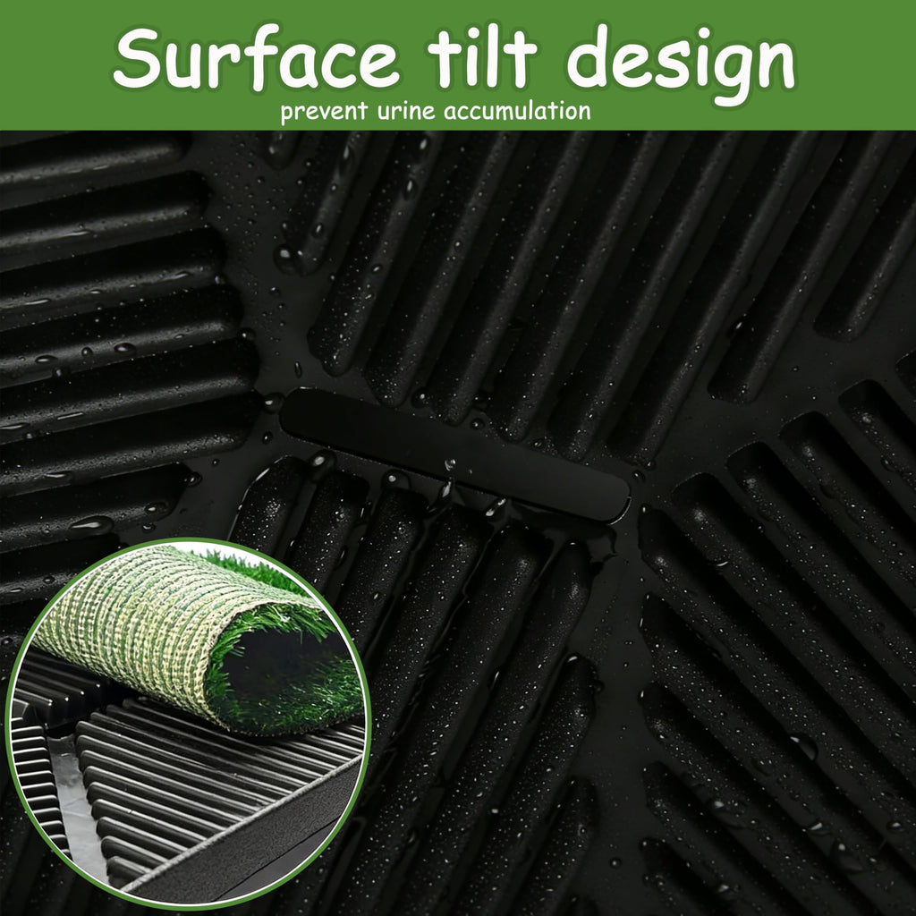 Dog Grass Pad with Tray, 30" X 20", with 2 Reusable Grass Pads S8685