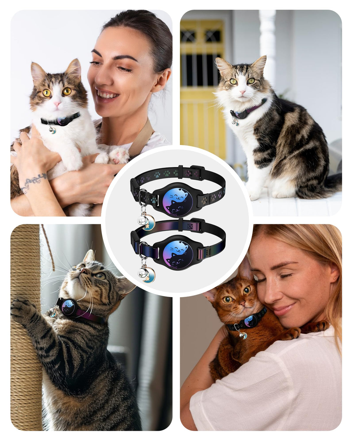 Cat Collar with AirTag Holder 2 Pack U19140
