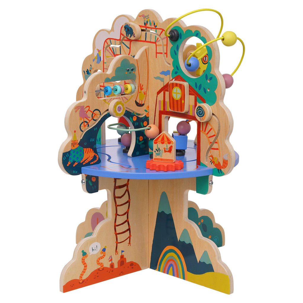 Wooden Toddler Activity Center with Bead Runs N6570