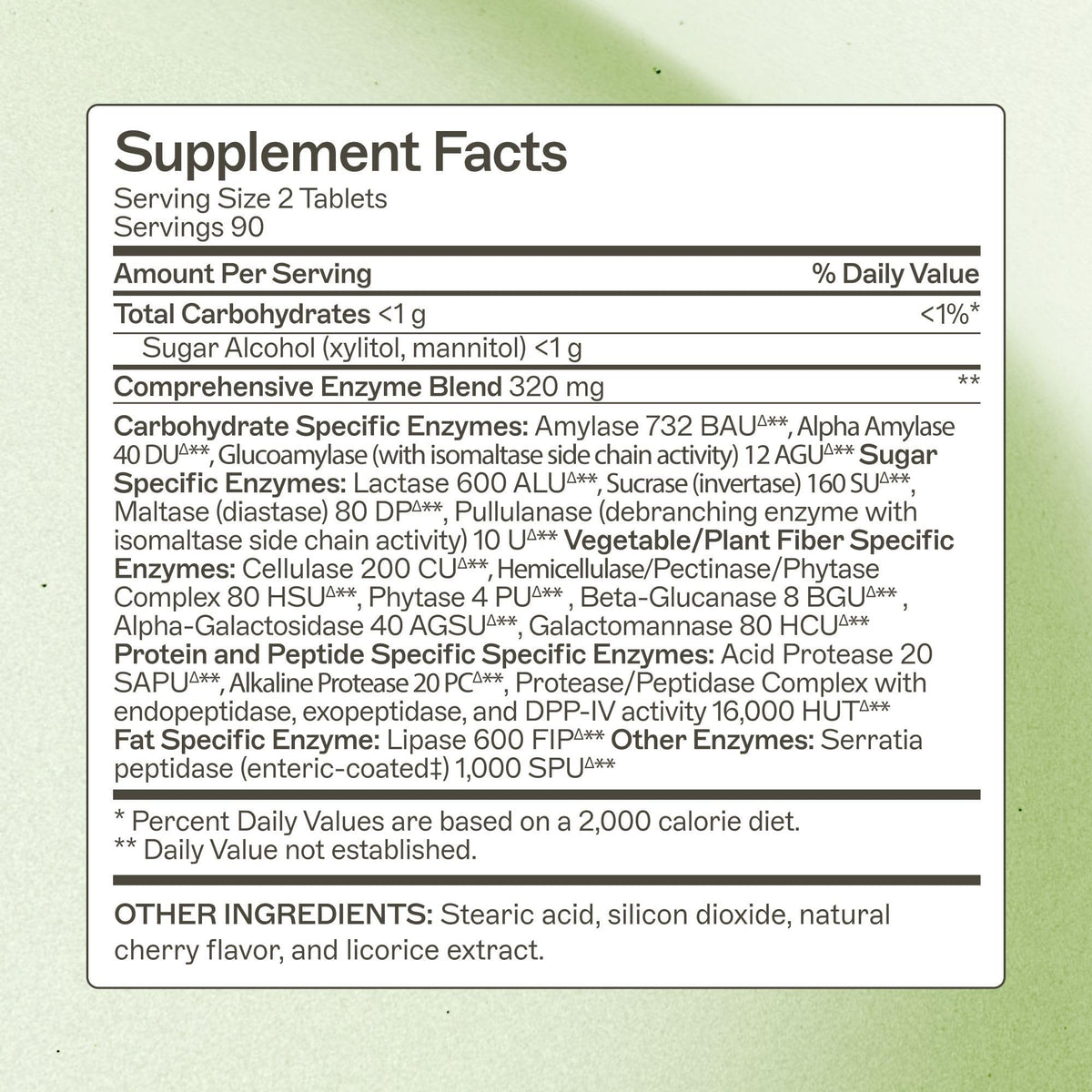 Chewable Digestive Enzymes 180 Tablets X6641