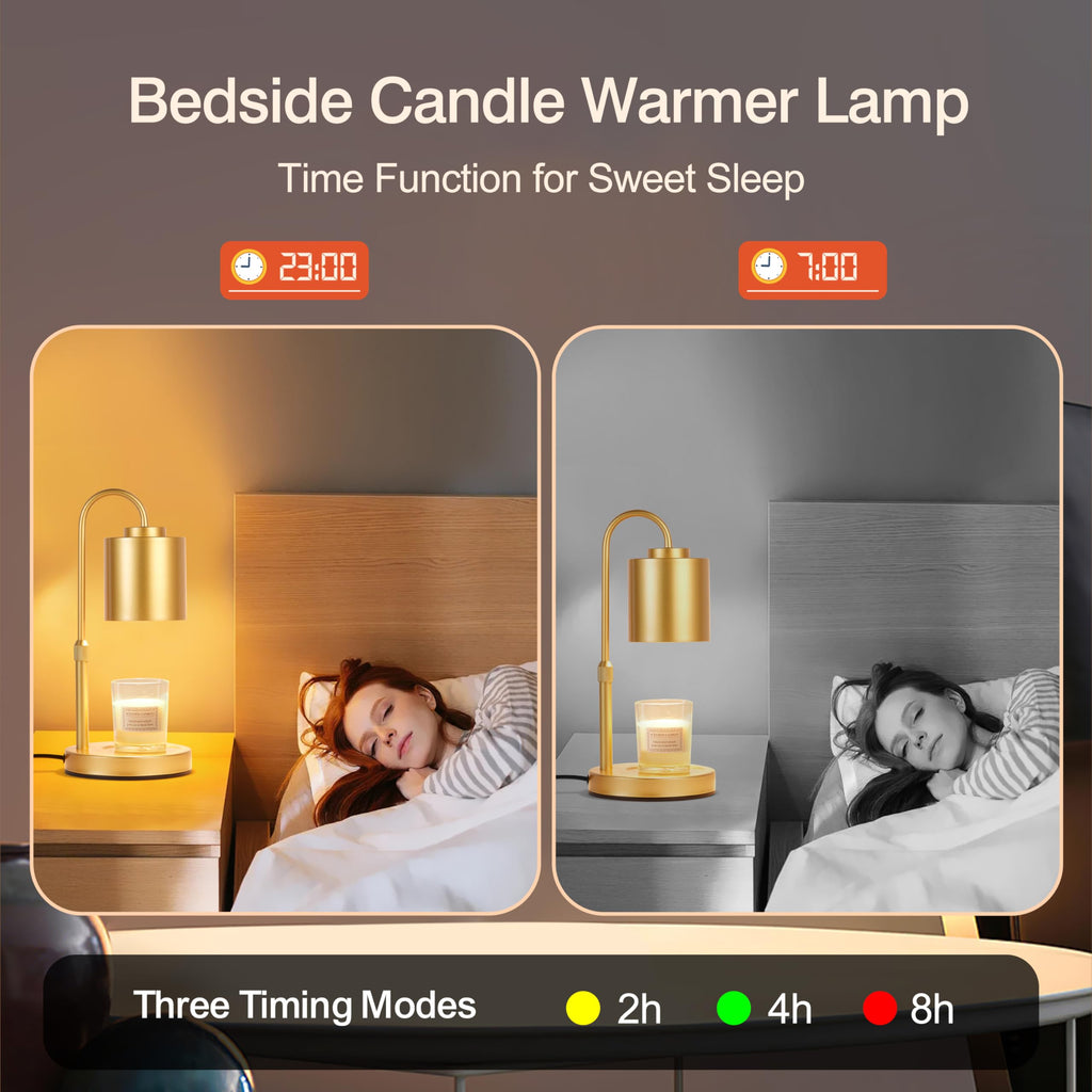 Height Adjustable Electric Candle Warmer Lamp with Timer & Dimmer F35428