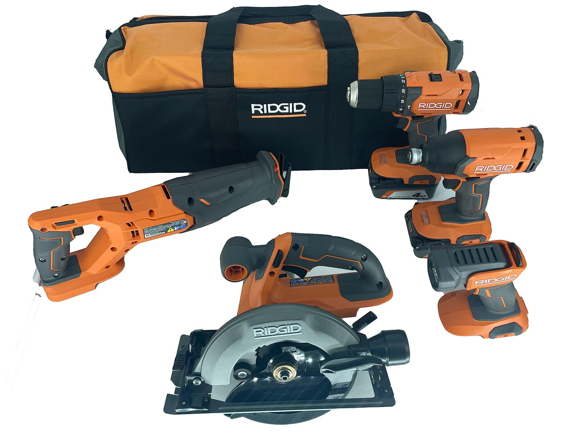 18V Lithium-Ion Cordless 5-Tool Kit with 4.0 Ah Batteries and Charger Q934
