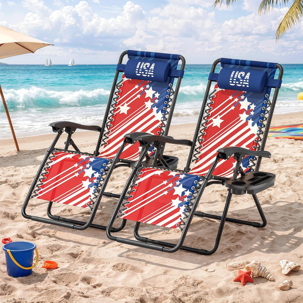 Zero Gravity Reclining Camping Chairs 2 Pack N957797