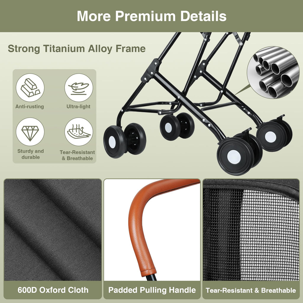 Double Pet Stroller with 4 Lockable Wheels C654585