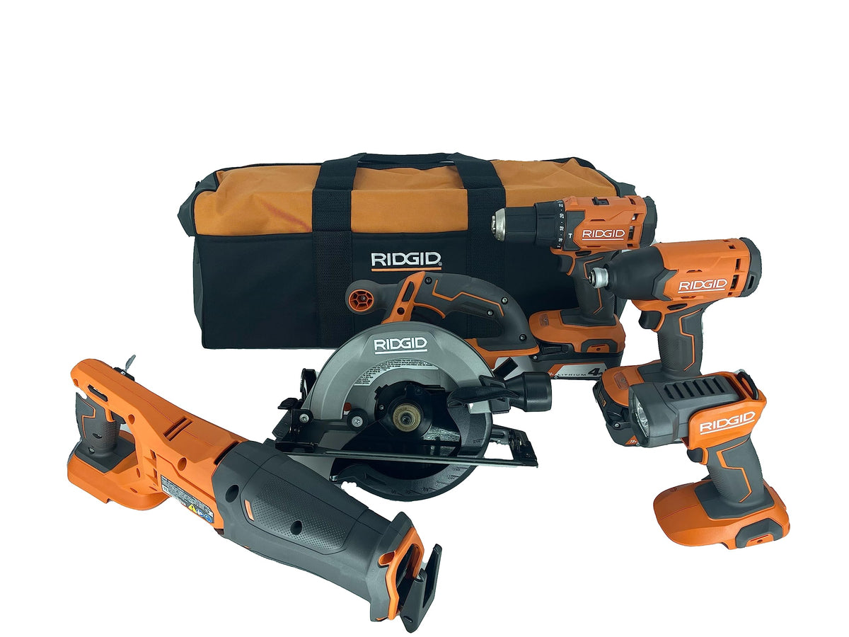 18V Lithium-Ion Cordless 5-Tool Kit with 4.0 Ah Batteries and Charger Q934