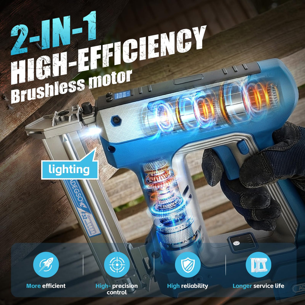 18 Gauge 2-in-1 Cordless Brad Nailer Stapler P28985