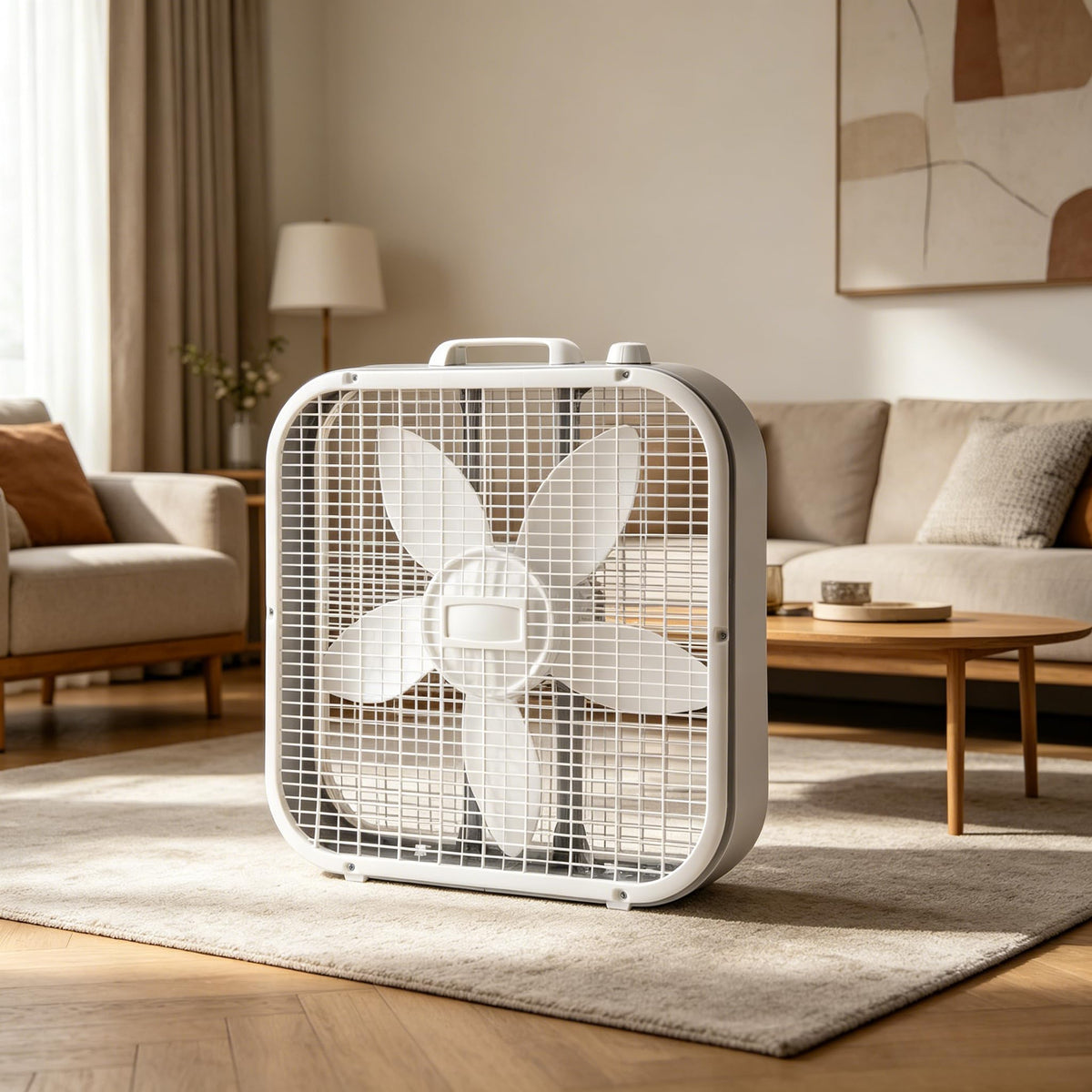 20 Inch 3 Speed White Box Fan M5680