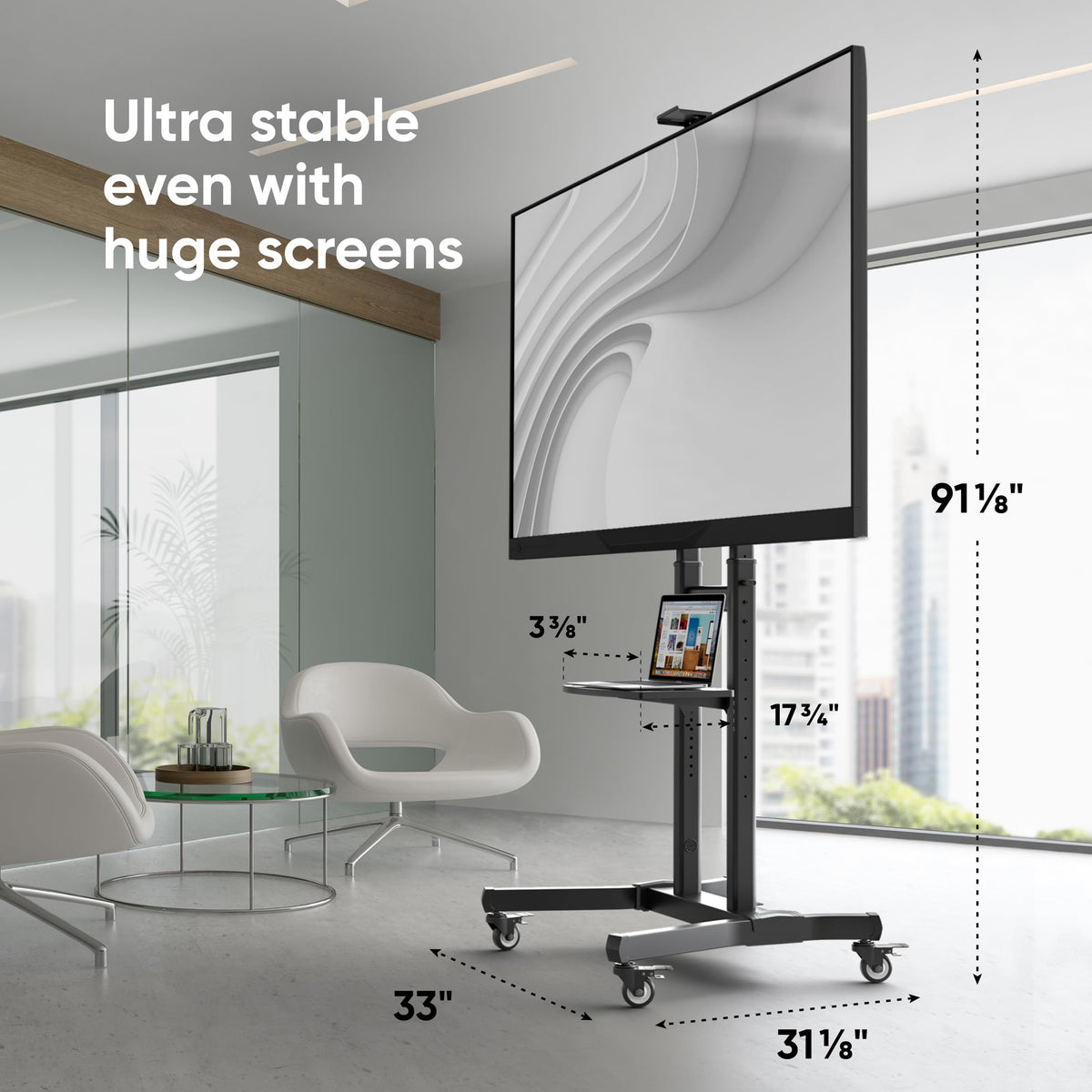 Mobile TV Stand 50-90 Inch Black J6550