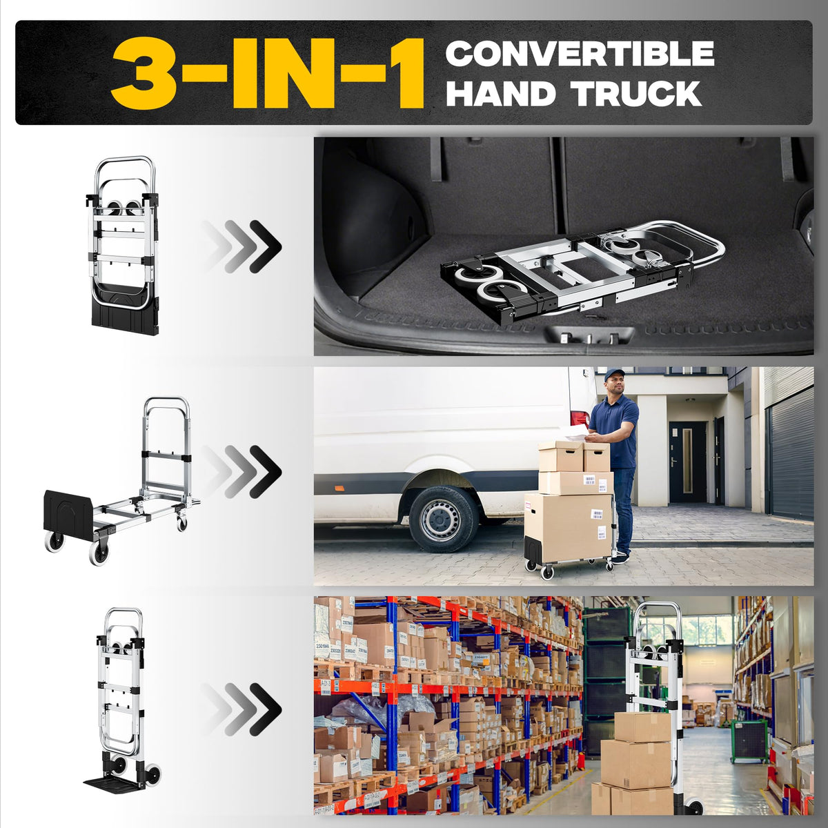 3-in-1 Convertible Dolly Cart C86107