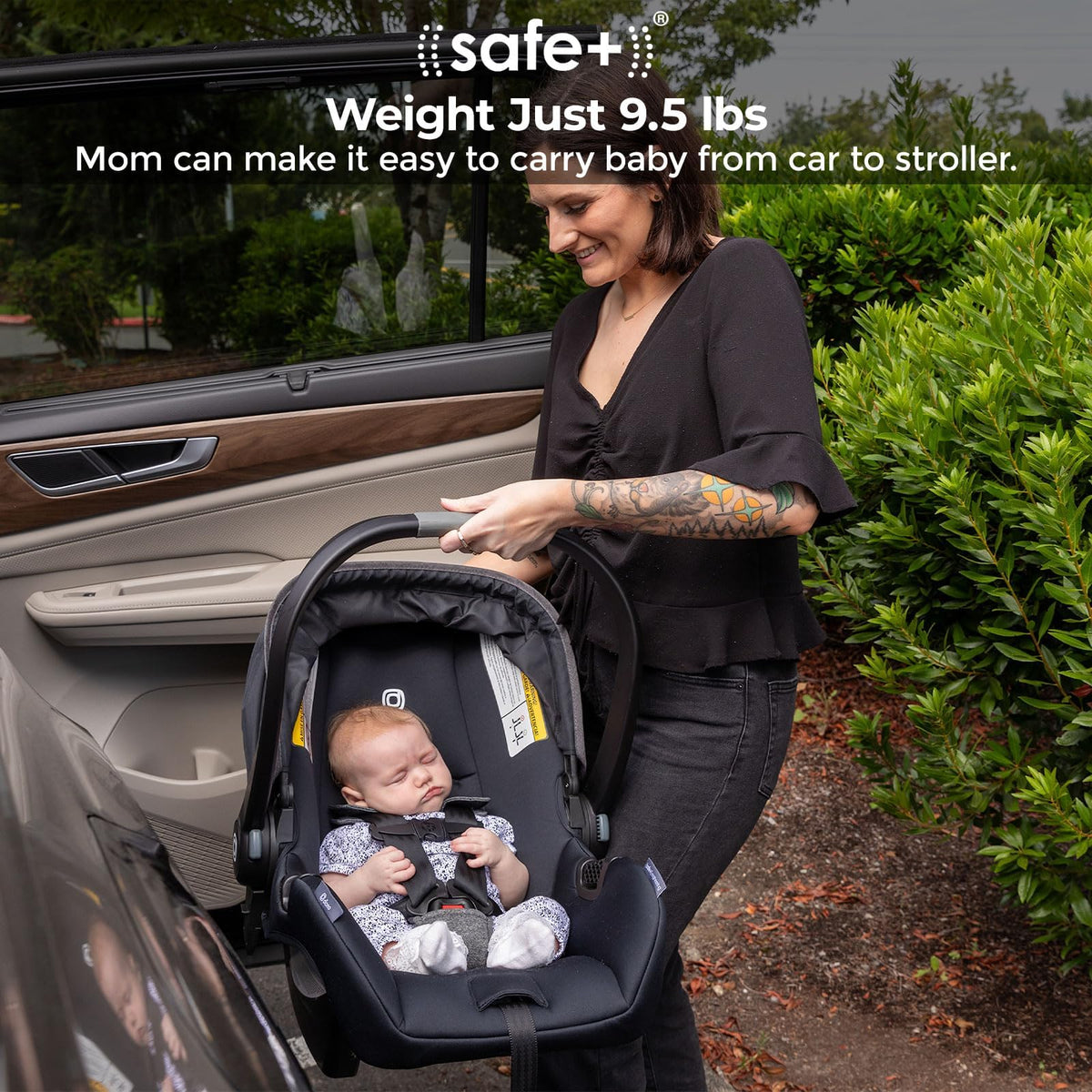 Infant Car Seat and Base, Rear-Facing 4-30lbs, Black J700733