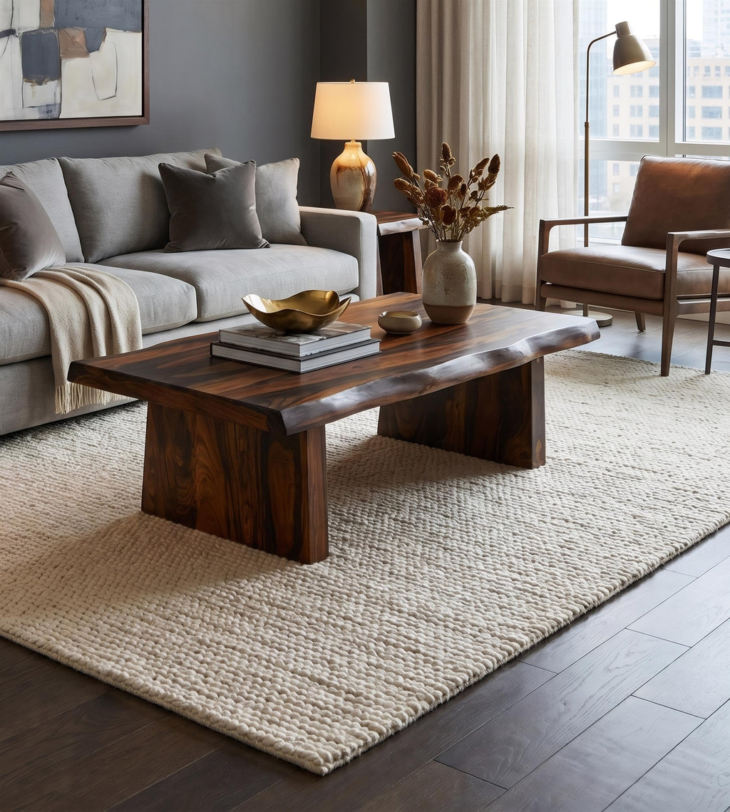 Live Edge Solid Wood Coffee Table U8961