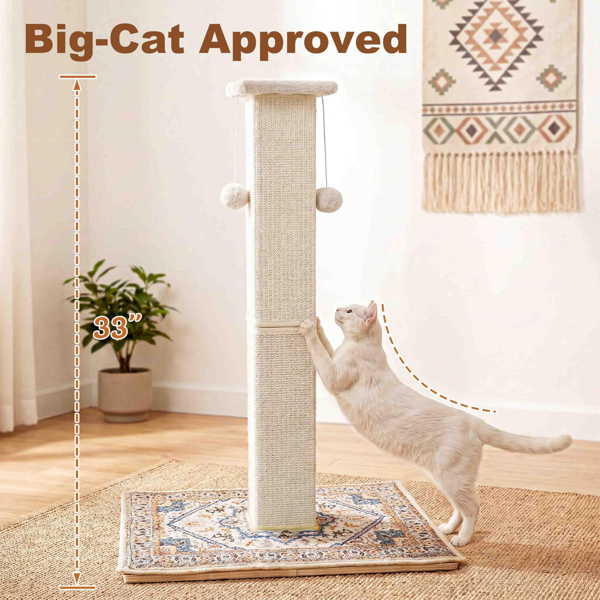 Tall Cat Scratching Post with Carpet I21984